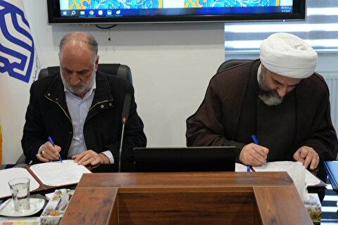 امضای تفاهم‌نامه ستاد توسعه و بازسازی عتبات عالیات استان خراسان رضوی و مرکز رسیدگی به امور مساجد استان‌های خراسان